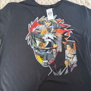 Black Graphic Anime T-Shirt- Naruto